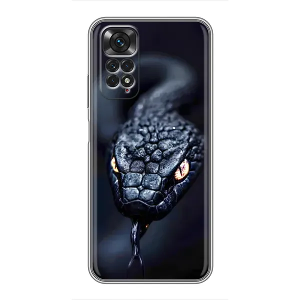 Чохол з принтом «Чорна змія» для Xiaomi Redmi Note 11 / 11s Чохол з принтом «Чорна змія» для Xiaomi Redmi Note 11 / 11s