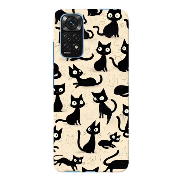 Чохол з принтом «Чорні коти» для Xiaomi Redmi Note 11E Pro Чохол з принтом «Чорні коти» для Xiaomi Redmi Note 11E Pro