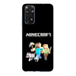 Чехол Майнкрафт на Xiaomi Redmi Note 11E Pro (AlphaPrint) Minecraft (герои Minecraft)