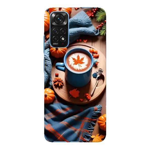 Чехол с принтом «Кофе и тыковки» для Xiaomi Redmi Note 11E Pro Чехол с принтом «Кофе и тыковки» для Xiaomi Redmi Note 11E Pro