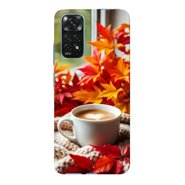 Чехол с принтом «Кофе и листья» для Xiaomi Redmi Note 11E Pro Чехол с принтом «Кофе и листья» для Xiaomi Redmi Note 11E Pro