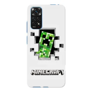 Чехол Майнкрафт на Xiaomi Redmi Note 11E Pro (AlphaPrint) Minecraft (крипер Майнкрафт)