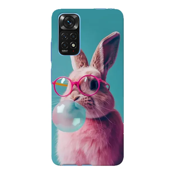 Чехол с принтом «Кролик в очках» для Xiaomi Redmi Note 11E Pro