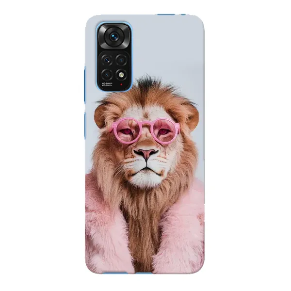 Чехол с принтом «Лев в очках» для Xiaomi Redmi Note 11E Pro