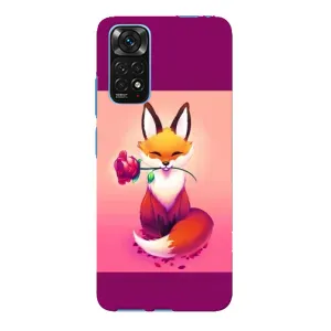 Чехол с принтом «Лисичка с розочкой» для Xiaomi Redmi Note 11E Pro