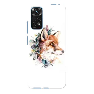 Чехол с принтом «Лисичка в цветочках» для Xiaomi Redmi Note 11E Pro