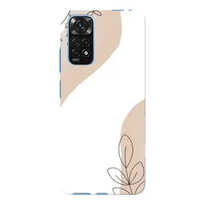 Силиконовый чехол с принтом в цветах на Xiaomi Redmi Note 11E Pro (Нюдовая веточка абстракция)