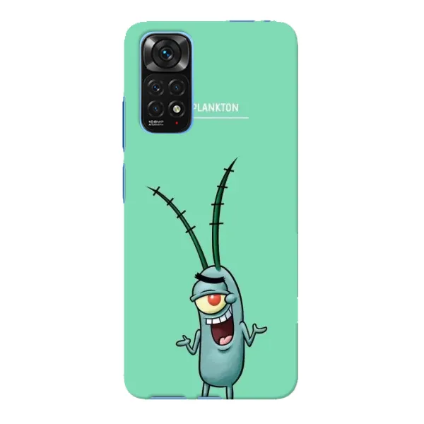 Чохол з принтом «Персонаж Планктон» для Xiaomi Redmi Note 11E Pro
