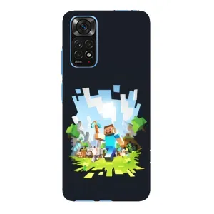 Чехол Майнкрафт на Xiaomi Redmi Note 11E Pro (AlphaPrint) Minecraft (персонажи Minecraft)