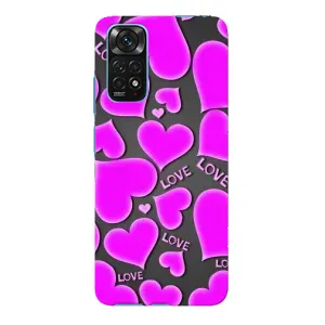 Чехлы для любимой на Редмі Нот 11Е Про (VPrint) (Pink hearts)