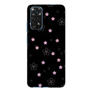 Чохол з принтом «Рожеві квіти на чорному» для Xiaomi Redmi Note 11E Pro