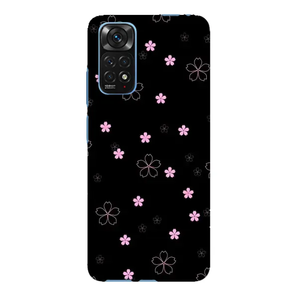 Чохол з принтом «Рожеві квіти на чорному» для Xiaomi Redmi Note 11E Pro