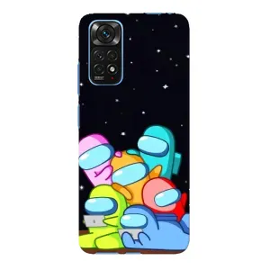 Чехол Амонг Ас для Xiaomi Redmi Note 11E Pro (AlphaPrint) (Скины в космосе)