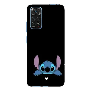 Чохол з принтом Стіч на Xiaomi Redmi Note 11E Pro (Стіч на чорному)
