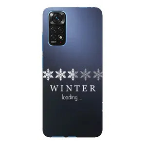 Зимние Чехлы для Редми Нот 11Е Про - прозрачный фон (Winter loading)