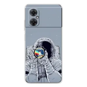 Чехол NASA для Xiaomi Redmi Note 11R (AlphaPrint) (Космонавт фото)