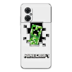 Чохол Майнкрафт на Xiaomi Redmi Note 11R (AlphaPrint) Minecraft (кріпер Майнкрафт)