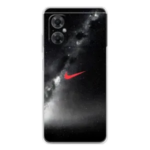 Чехол для Xiaomi Redmi Note 11R - с принтом Найк (AlphaPrint) (Найк красный)