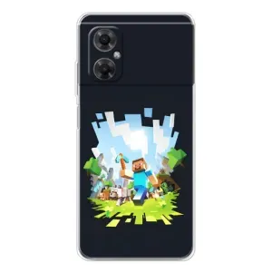 Чохол Майнкрафт на Xiaomi Redmi Note 11R (AlphaPrint) Minecraft (персонажі Minecraft)