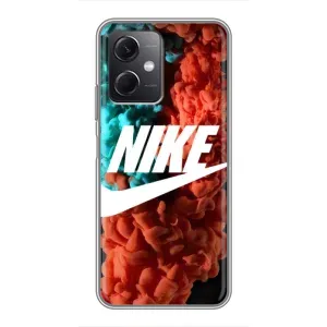 Чехол для Xiaomi Redmi Note 12 (5G) - с принтом Найк (AlphaPrint) (Дымчатый найк)