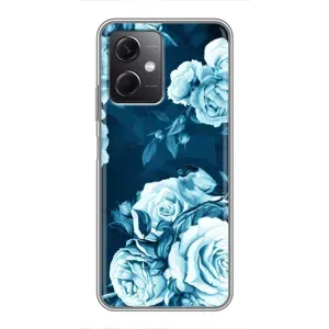 Чехлы (ART) Цветы на Xiaomi Redmi Note 12 (5G) (VPrint) (Голубые Бутоны)