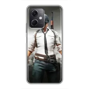 Чехол PUBG для Редми Ноут 12 (5Джи) (AlphaPrint) (Пабг мен)