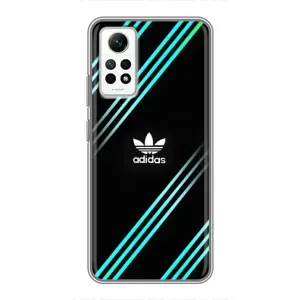 Чехлы Адидас для Xiaomi Redmi Note 12 Pro (4g) (AlphaPrint) (Адидас с полосами)