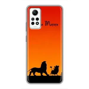 Чехол Король лев на Редми Нот 12 Про (4G) (Акуна Матата закат)