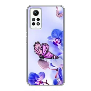 Чехлы с Цветами для Xiaomi Redmi Note 12 Pro (4g) (VPrint) (Бабочка на цветочке)
