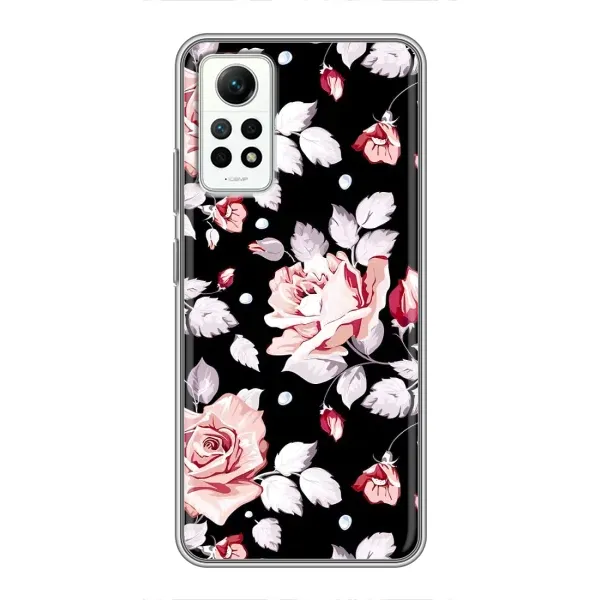 Чохол з принтом «Квіти на чорному» для Xiaomi Redmi Note 12 Pro (4g)