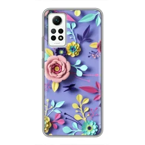 Чехлы с Цветами для Xiaomi Redmi Note 12 Pro (4g) (VPrint) (Цветочный дизайн)