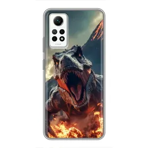 Чохол з картинкою 'Хижаки' для Xiaomi Redmi Note 12 Pro (4g) (Вогняний динозавр)