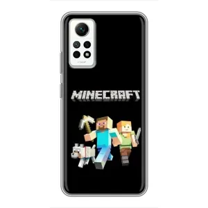 Чехол Майнкрафт на Xiaomi Redmi Note 12 Pro (4g) (AlphaPrint) Minecraft (герои Minecraft)