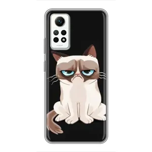 Чохол з принтом для Xiaomi Redmi Note 12 Pro (4g) (AlphaPrint) Модні коти (Сумний кіт)