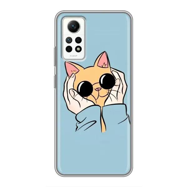 Чехол с принтом «Котик в очках» для Xiaomi Redmi Note 12 Pro (4g)