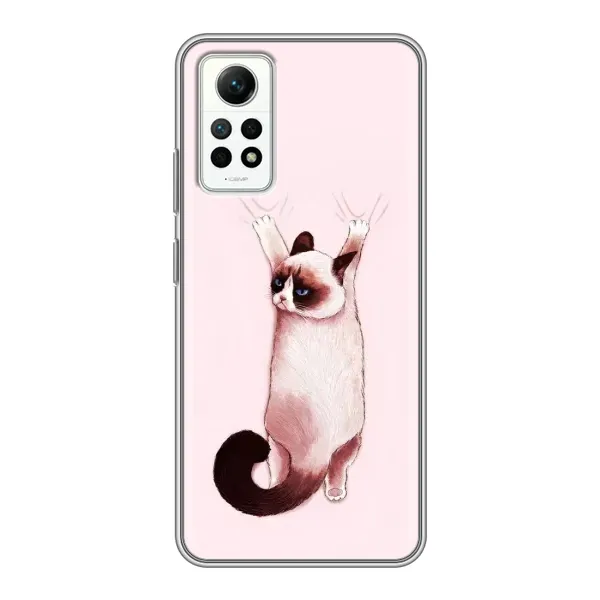 Чехол с принтом «Котик падает» для Xiaomi Redmi Note 12 Pro (4g)