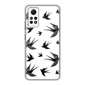 Чохол з пташками на Xiaomi Redmi Note 12 Pro (4g) (VPrint) (Ластівки)