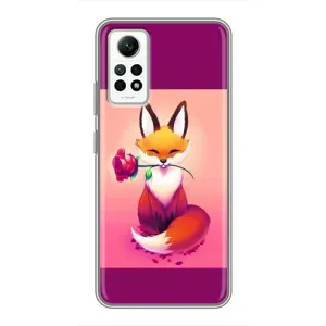 Чохли з картинкою Лисичка для Xiaomi Redmi Note 12 Pro (4g) (VPrint) (Лиса з трояндою)