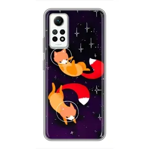 Чохли з картинкою Лисичка для Xiaomi Redmi Note 12 Pro (4g) (VPrint) (Лисички космонавти)