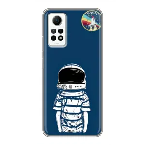 Чехол NASA для Xiaomi Redmi Note 12 Pro (4g) (AlphaPrint) (Мальчик в шлеме)