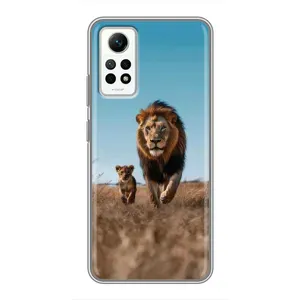 Чехол Король лев на Редми Нот 12 Про (4G) (Мусафа и Симба)