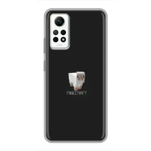 Чехол Майнкрафт на Xiaomi Redmi Note 12 Pro (4g) (AlphaPrint) Minecraft (Овечка Майнкрафт)