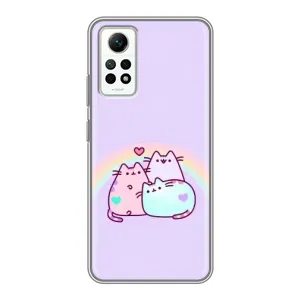 Чохол на Сяомі Редмі Нот 12 Про (4g) з Котиками (VPrint) (Радужний котик)