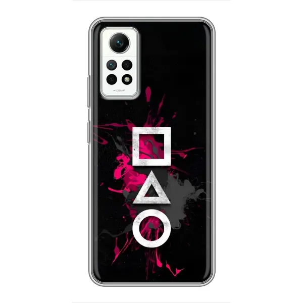 Чехол с принтом «Символы Игра кальмара» для Xiaomi Redmi Note 12 Pro (4g)