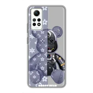 Крутые Чехлы Луи Виттон для Xiaomi Redmi Note 12 Pro (4g) (AlphaPrint) (Робот Мишка)