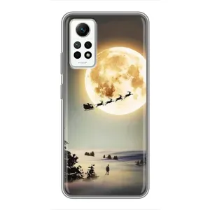 Новорічні, Святкові Чохли для Xiaomi Redmi Note 12 Pro (4g) - 2024 год (Санта на місяці)