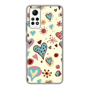 Чехлы для любимой на Редми Нот 12 Про (4G) (VPrint) (Сердечки)