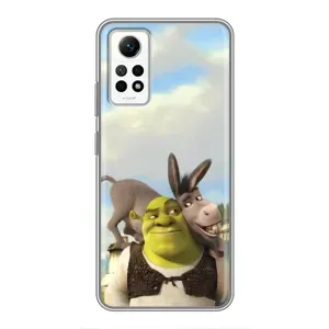 Чехол с мультфильмом Шрек на Xiaomi Redmi Note 12 Pro (4g) (Шрек и Осел)