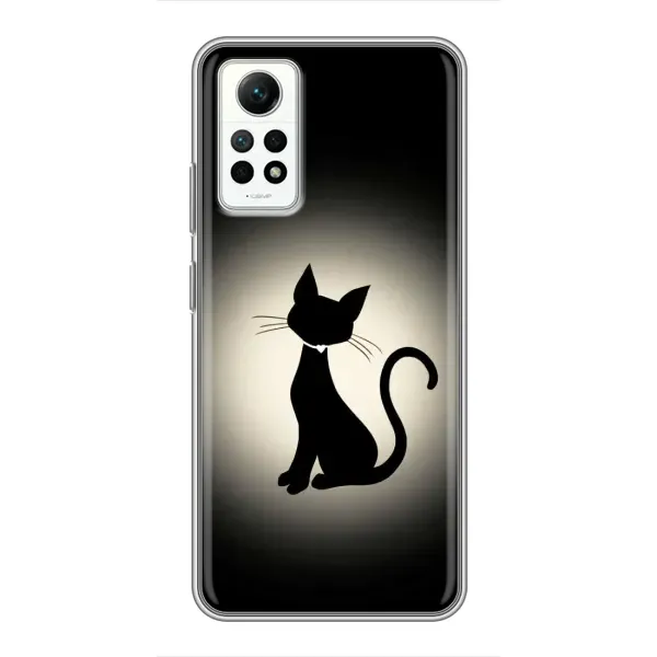 Чохол з принтом «Силует котика» для Xiaomi Redmi Note 12 Pro (4g)
