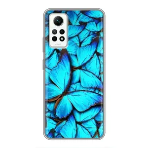 Чохол з принтом для Сяомі Редмі Нот 12 Про (4g) - (Прикольні) (AlphaPrint) (Сині метелики)